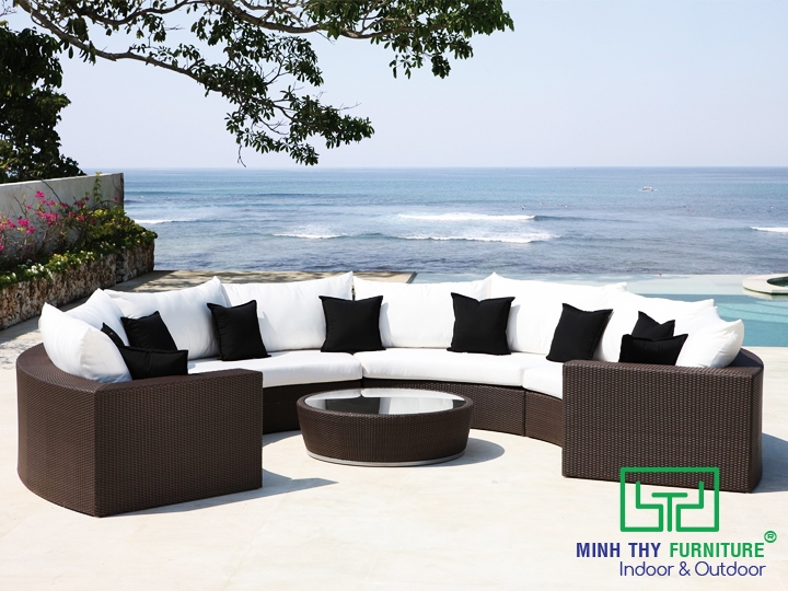 SOFA NHỰA GIẢ MÂY MT178