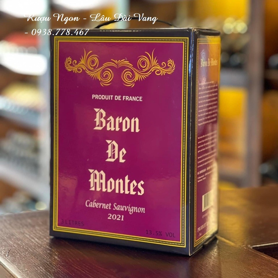 Rượu vang Pháp 3L Baron de Montes