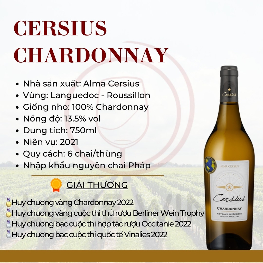 Rượu vang trắng Alma Cersius
