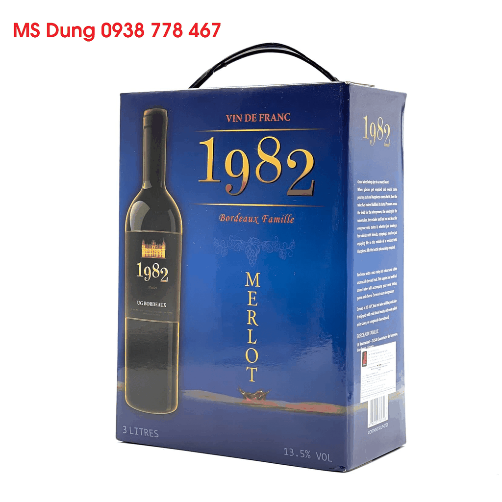 Rượu vang Hộp 3L 1982 Bordeaux