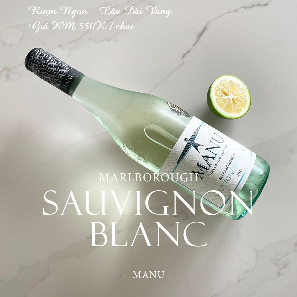 Rượu vang New zealand Manu Sauvignon Blanc.