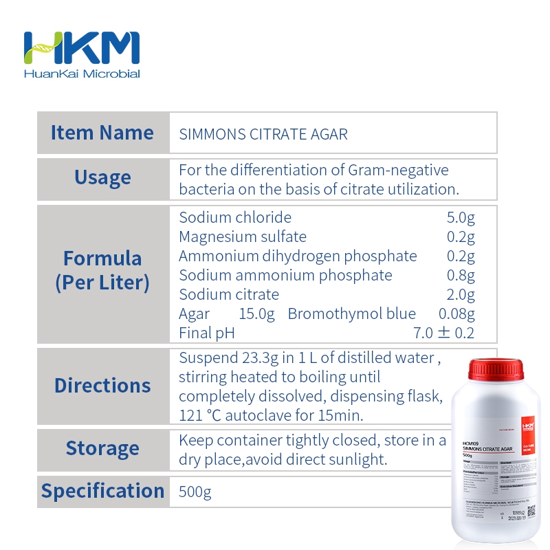 HCM109 - Simmons Citrate Agar