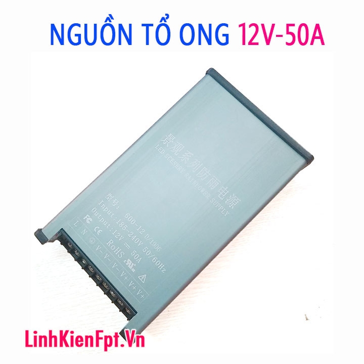 Nguồn Tổ Ong 12V 50A Ngoài Trời