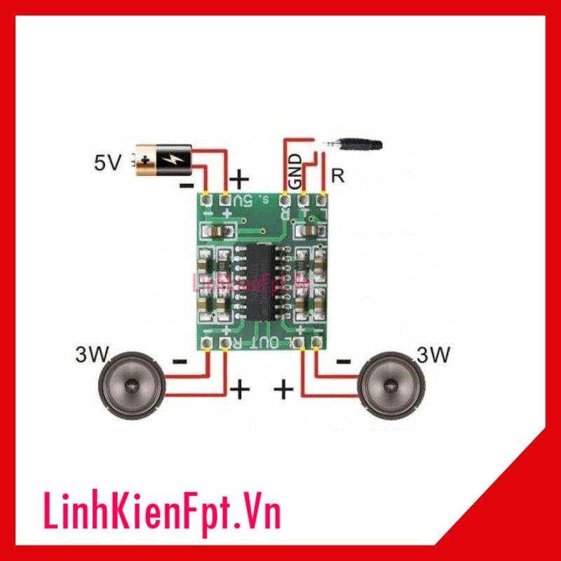 Module Khuếch Đại 5V Audio 2x3W