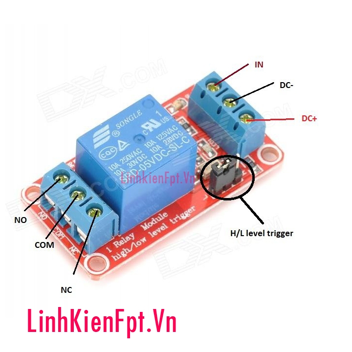 Module Relay 5VDC 1/2/4 Kênh High / Low