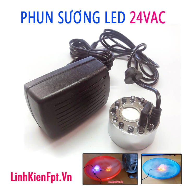 Bộ Phun Sương Led ,Máy tạo hơi nước Kèm nguồn 24V