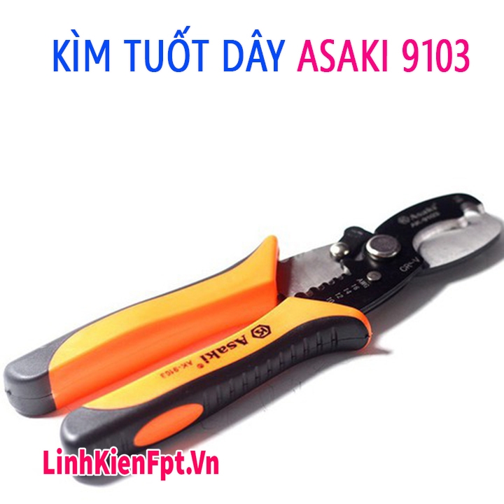 Kìm cắt dây , tuốt dây asaki 9103