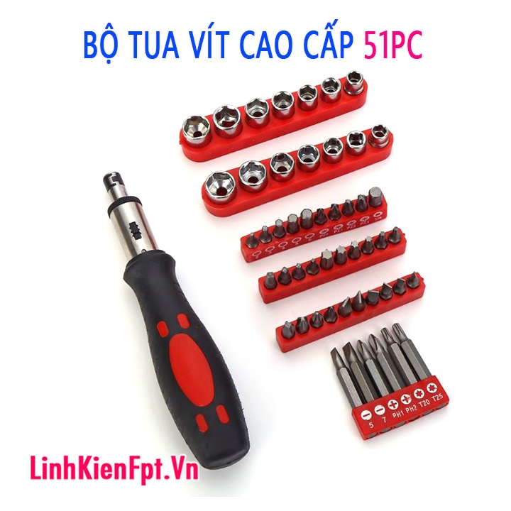 Bộ tua vít sửa chữa cao cấp 51 chi tiết