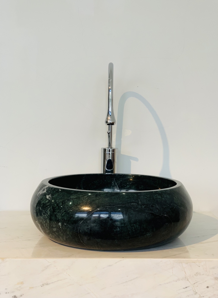 NATURAL STONE BATHROOM BASIN - INDIA GREEN - BST19