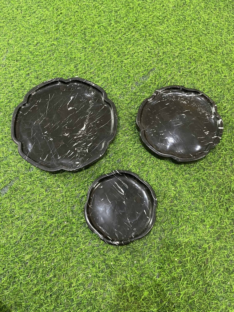REAL MARBLE - TRAY - EXNW10 - BLACK