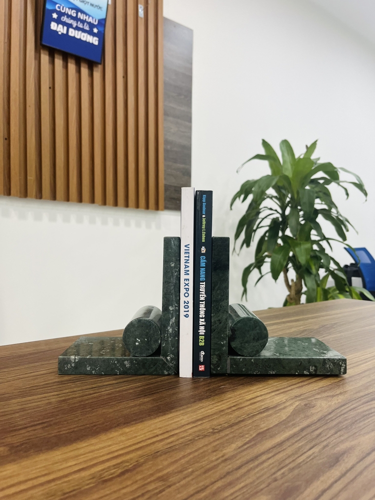 REAL MARBLE - BOOKEND - EXMBD01 - INDIA GREEN