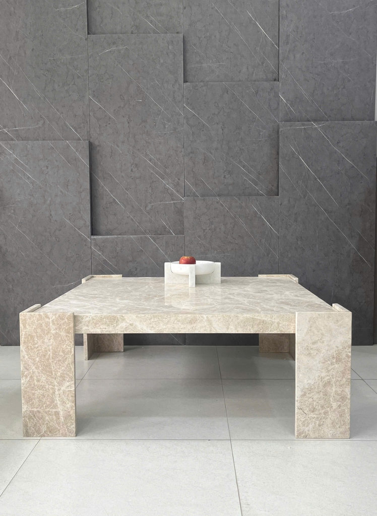 MARBLE COFFEE TABLE - CT05 - LIGHT EMPERADOR