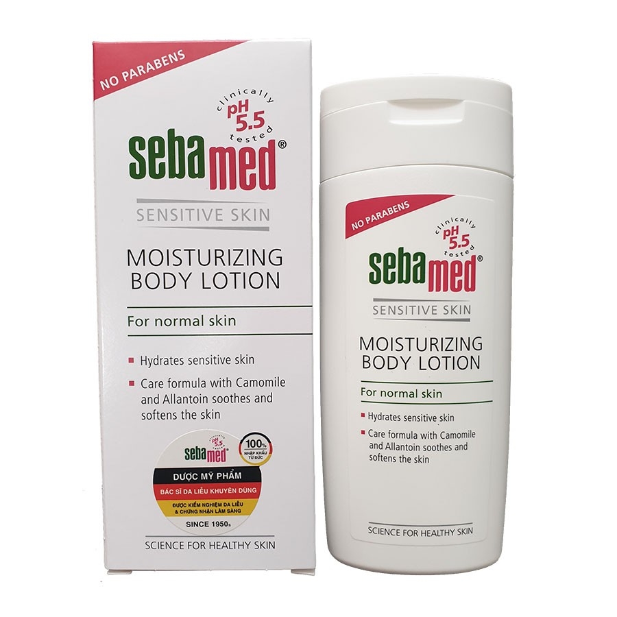 Sữa dưỡng thể cấp ẩm toàn thân cho da nhạy cảm Sebamed pH5.5 Moisturizing Body Lotion 200ml