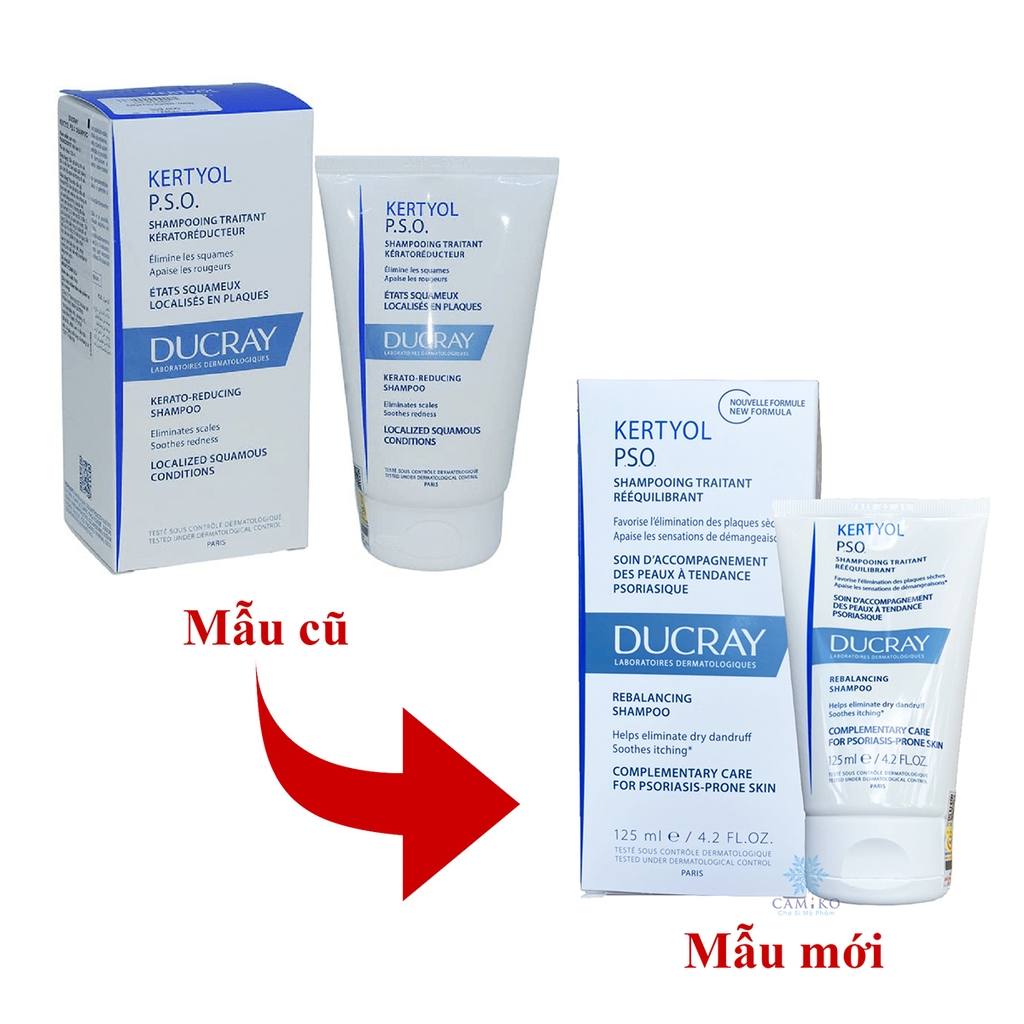 Dầu Gội giảm Gàu Mảng, giảm ngứa Ducray Kertyol PSO 125ml