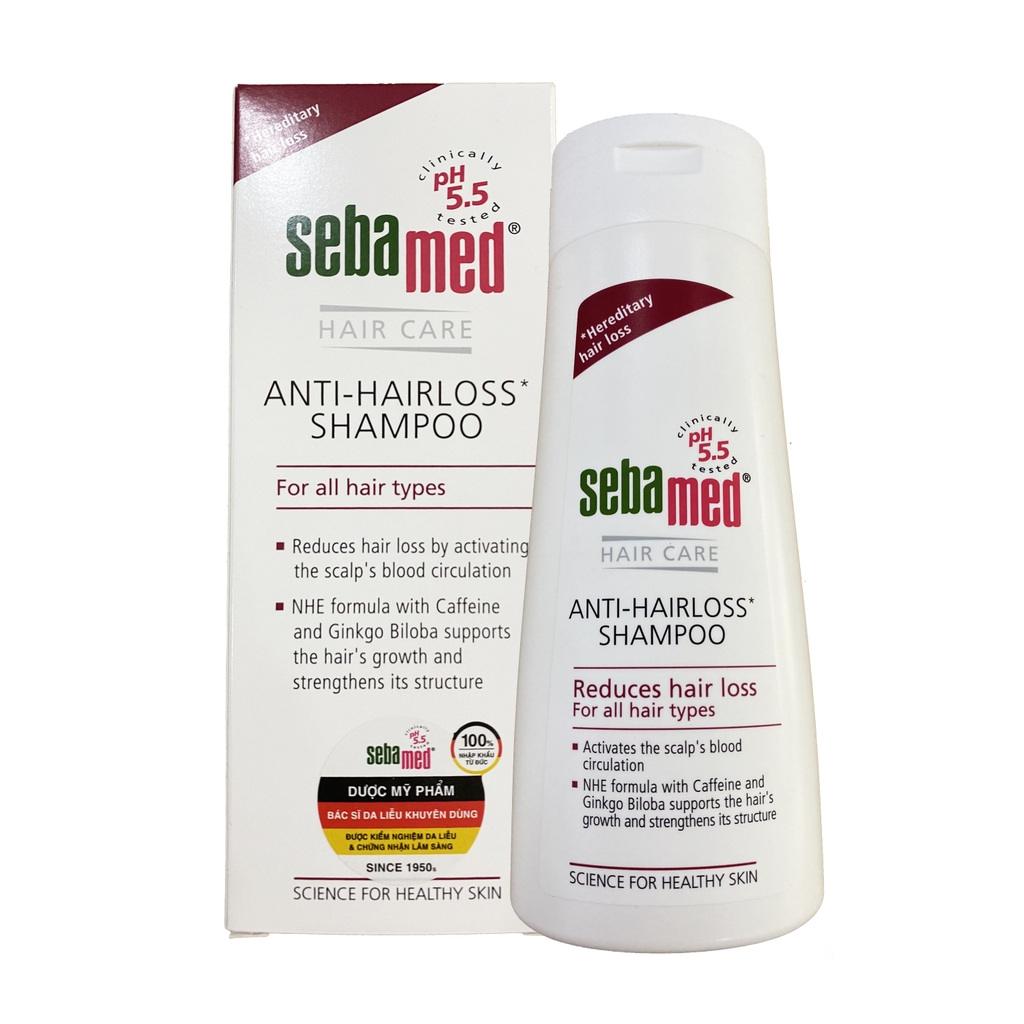 Dầu gội giảm rụng tóc Sebamed Anti-Hairloss Shampoo pH5.5 200 ml