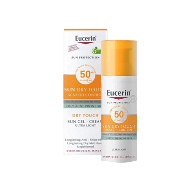 Kem Chống nắng Eucerin Sun oil control Dry Touch SPF50+ 50ml - cho da mụn, bị mụn trứng cá