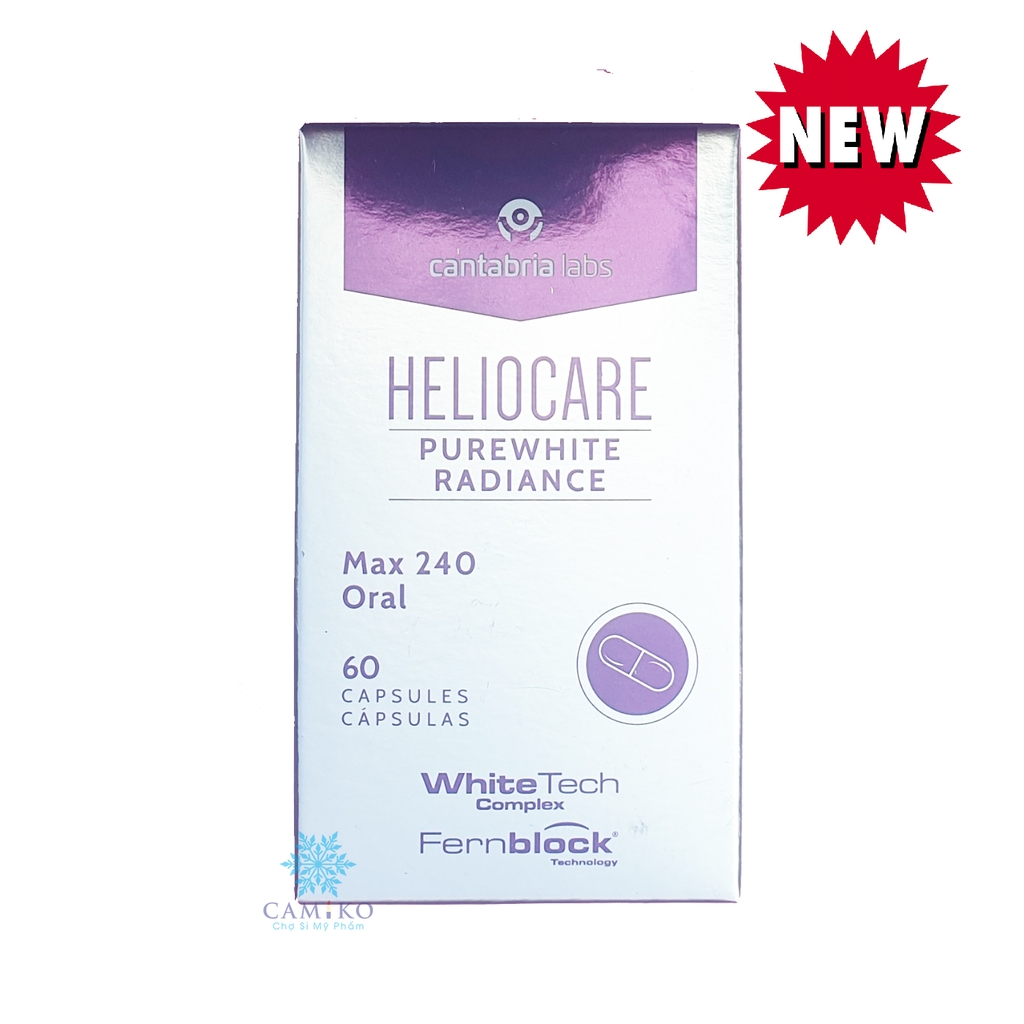 Viên uống trắng da cao cấp Heliocare Purewhite Radiance Max 240 (60 viên)