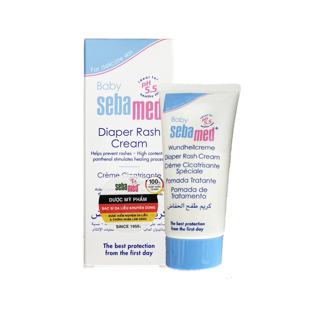 Kem ngăn ngừa hăm tả cho bé Sebamed pH5.5 Baby Diaper Rash Cream 50ml