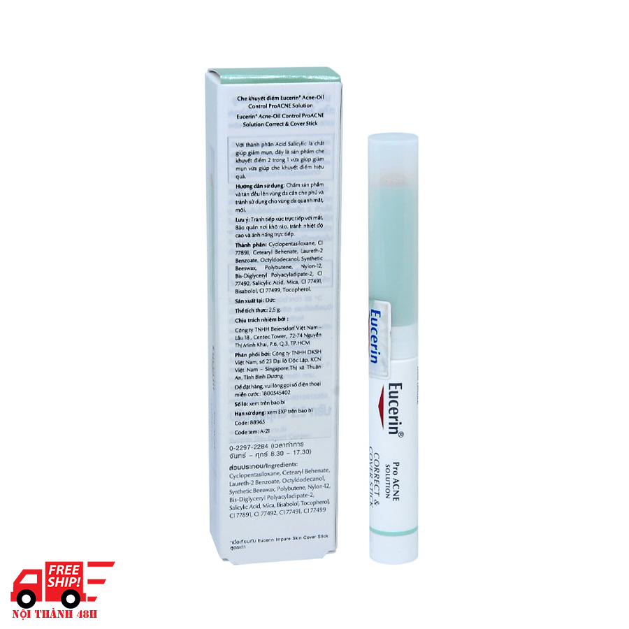 Kem che khuyết điểm cho da mụn Eucerin Pro Acne Correct Cover Stick (2,5g)