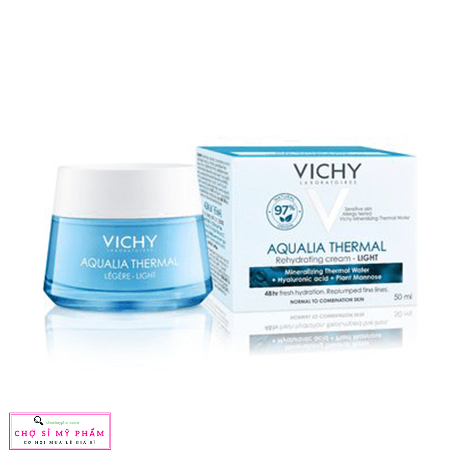 Kem dưỡng ẩm và cung cấp nước Vichy Aqualia Thermal Rehydrating Cream Light 50ml