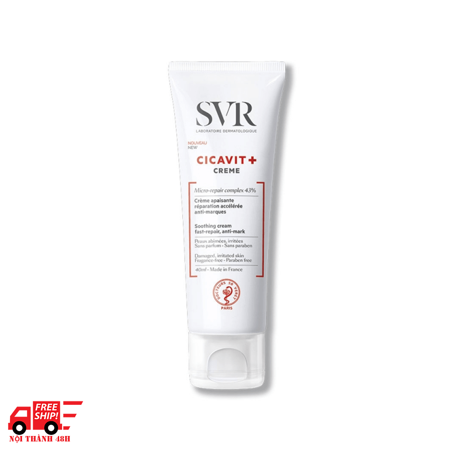 Kem dưỡng và làm dịu da dành cho da bị nứt nẻ và mẩn đỏ SVR Cicavit + Crème 40ml