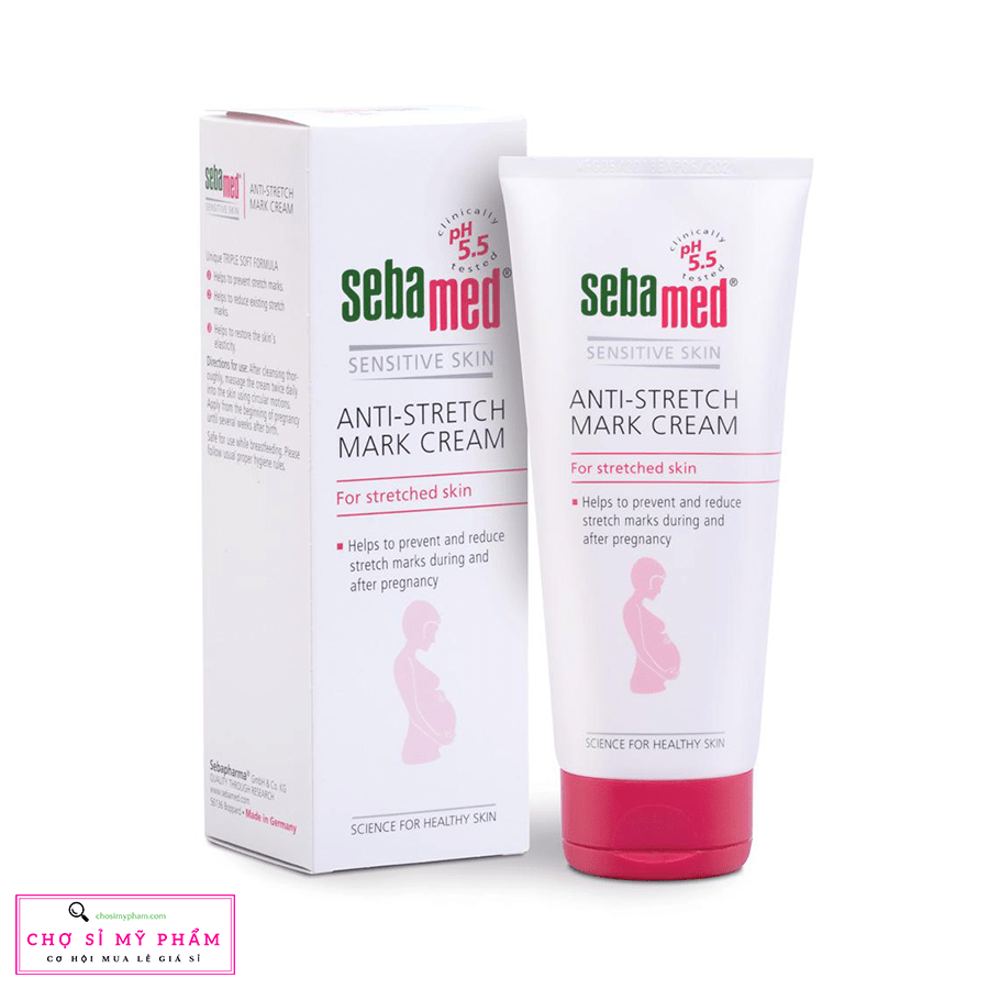 Kem giúp, làm giảm vết rạn khi mang thai và sau sinh Sebamed pH5.5 Anti Stretch Mark Cream 200ml