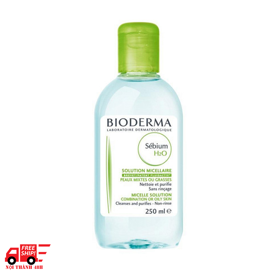 Nước tẩy trang dành cho da hỗn hợp, da nhờn mụn Sebium H2O Bioderma 250ml