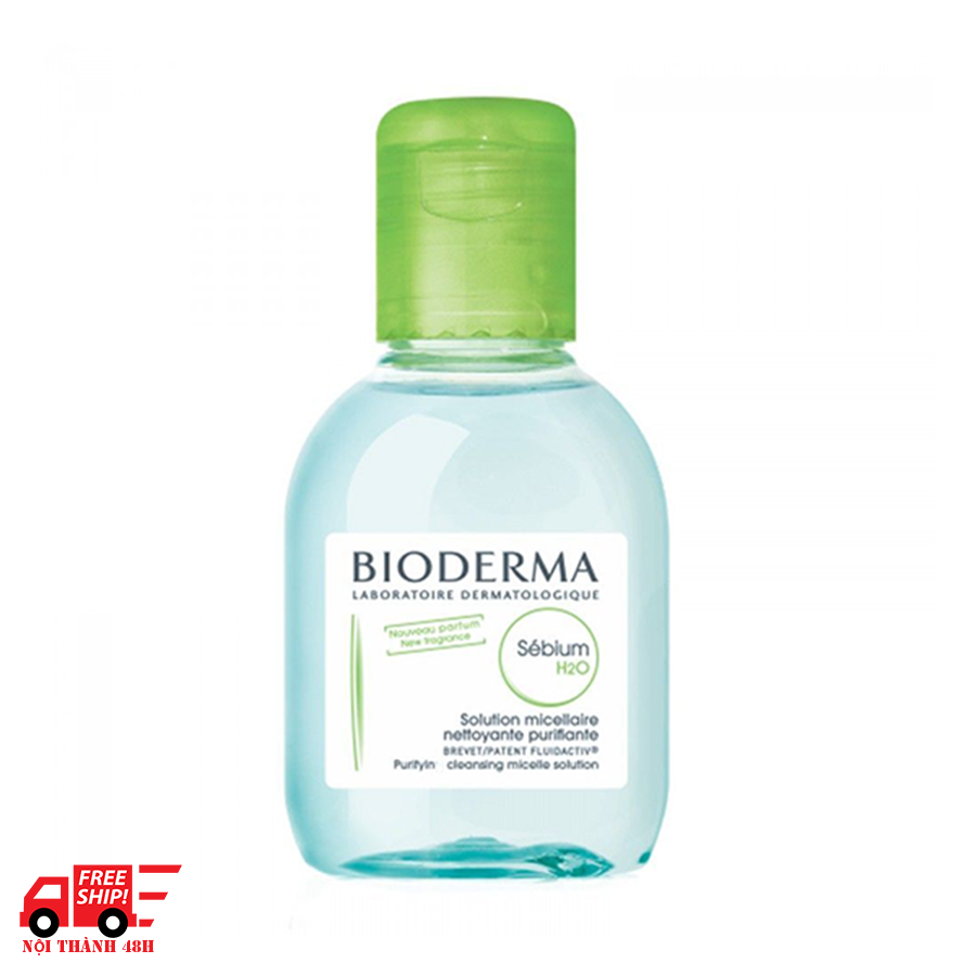 Nước tẩy trang dành cho da hỗn hợp, da nhờn mụn Sebium H2O Bioderma 100ml