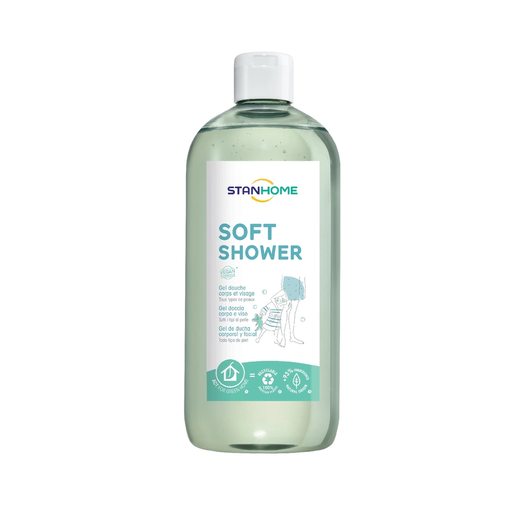 Sữa tắm và rửa mặt  STANHOME FAMILY EXPERT Soft Shower 740ml - dành cho da nhạy cảm