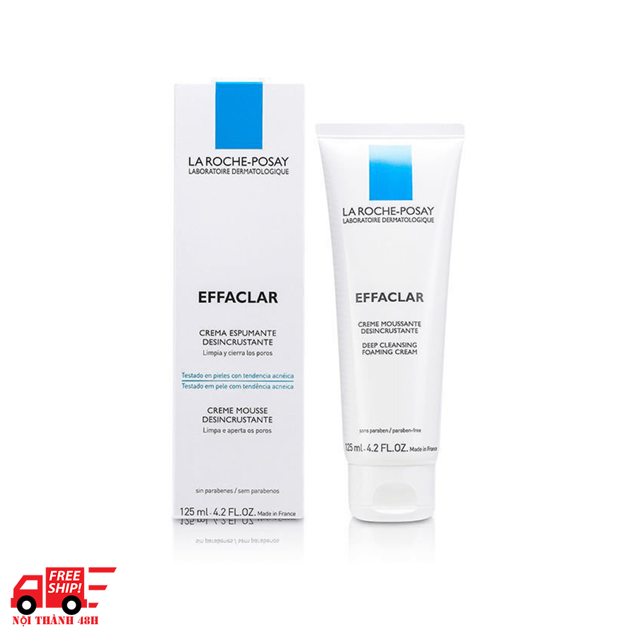 Sữa Rửa Mặt Tạo Bọt giảm Mụn Effaclar Deep Cleansing La Roche Posay 125ml