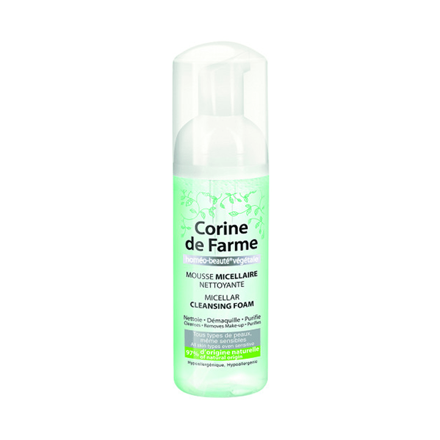 Sữa rửa mặt, tẩy trang tạo bọt Corine De Farme Micellar Cleansing Foam 150ml