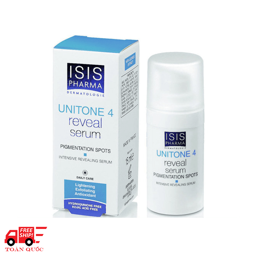 Tinh chất hỗ trợ điều giảm nám da, tàn nhang ISIS Pharma Unitone 4 Revel Serum 15ml