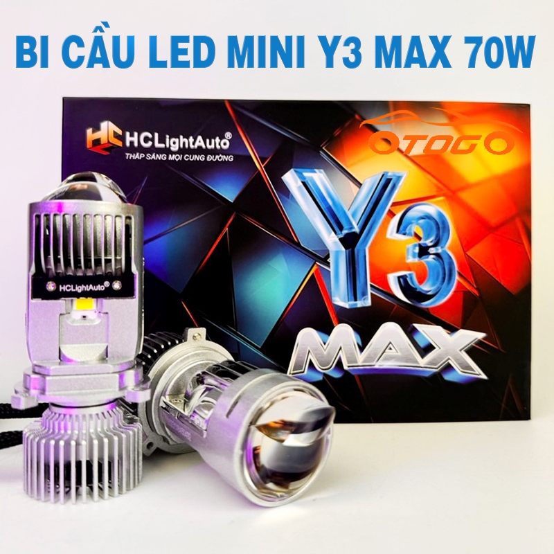 Bi Cầu LED Mini Y3 MAX 70W Cho Xe Con 12V Và Xe Tải 24V