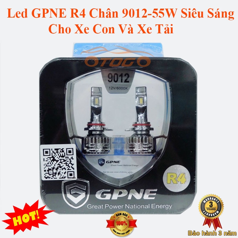 LED GPNE R4 CHÂN 9012 55W SIÊU SÁNG