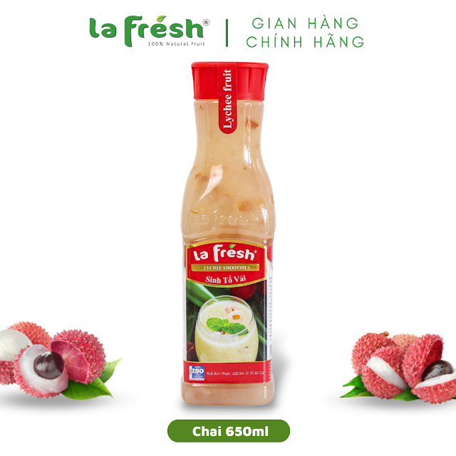 Sinh Tố Vải LaFresh - Chai 650 ml