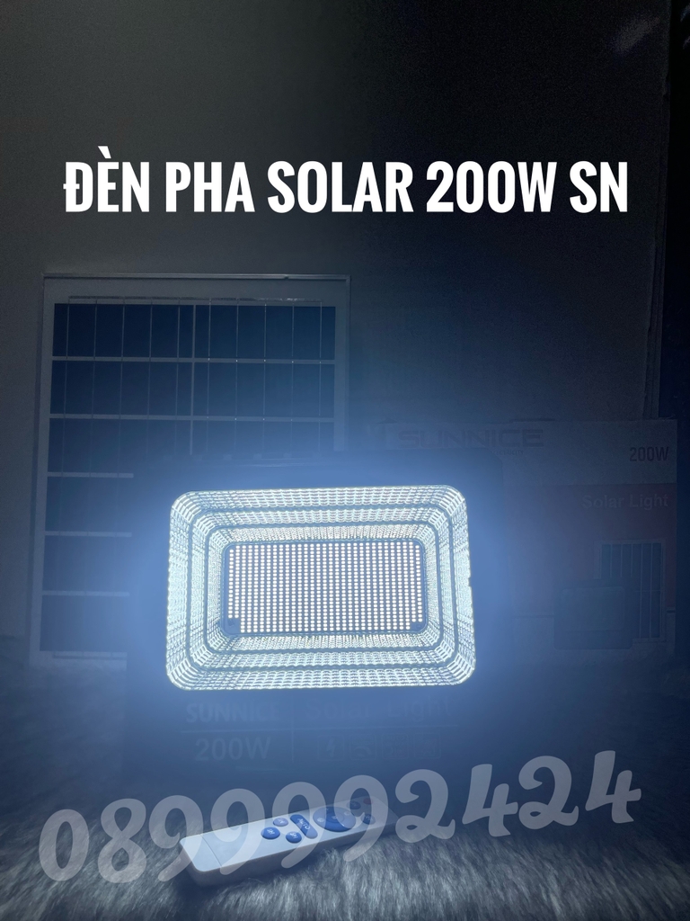 ĐÈN PHA LED NĂNG LƯỢNG MẶT TRỜI SUNNICE 100W-200W-300W SIÊU SÁNG