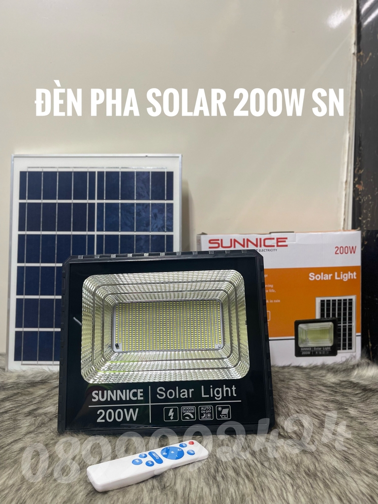 ĐÈN PHA LED NĂNG LƯỢNG MẶT TRỜI SUNNICE 100W-200W-300W SIÊU SÁNG