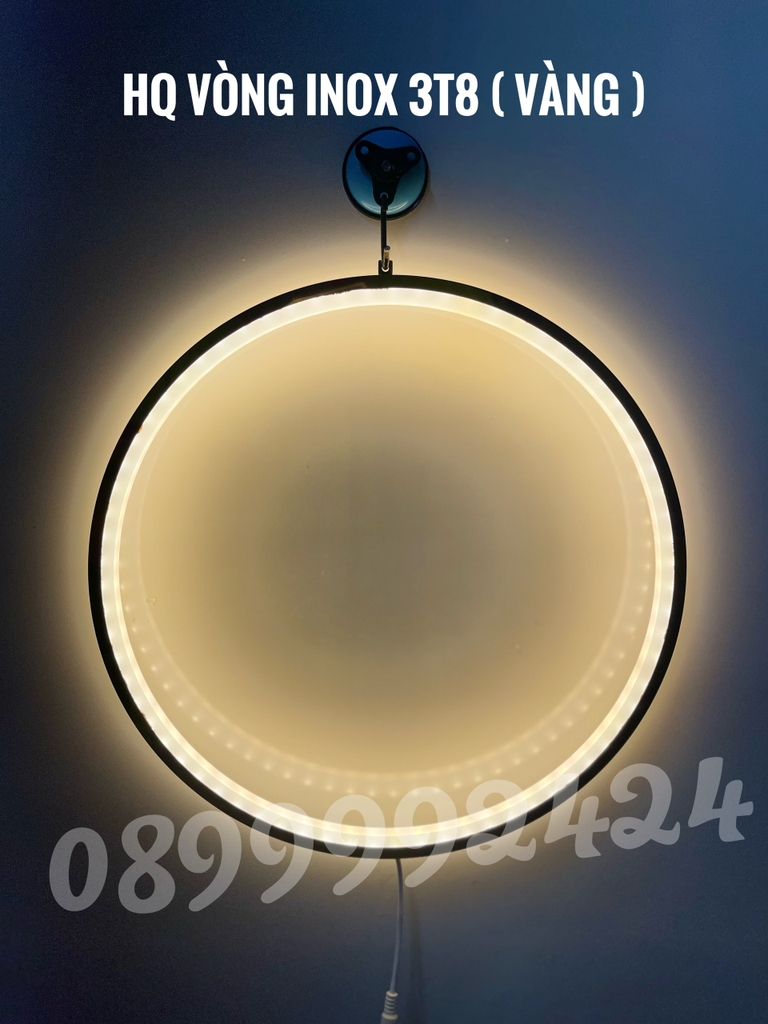 ĐÈN THỜ HÀO QUANG LED VÒNG TRÒN INOX, ĐÈN HÀO QUANG TƯỢNG PHẬT, TRANG TRÍ