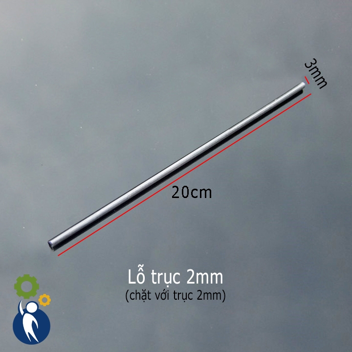 Ống Nhôm 3mm Lỗ 2mm Dài 20cm
