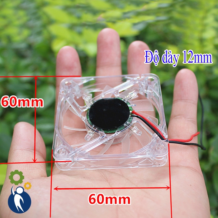 Quạt Tản Nhiệt Mini 6x6x1.2cm 12V 0.45A Có Đèn Led
