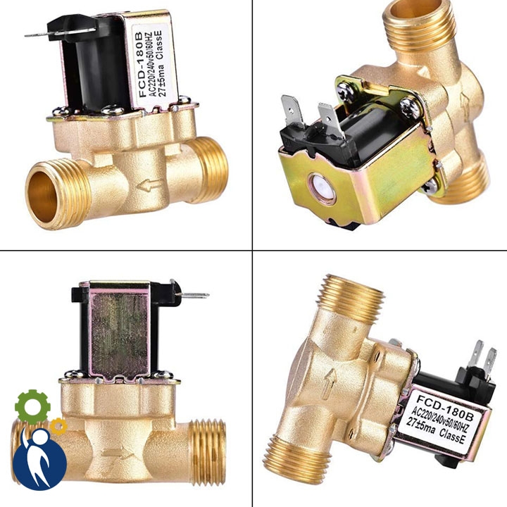 Van Điện Từ 24V Phi 27 Thường Đóng Thân Đồng