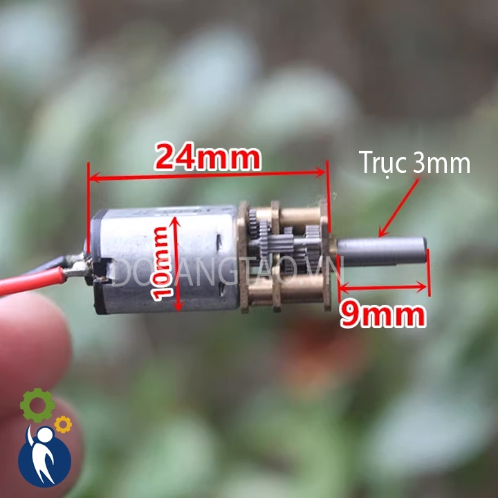 Motor Giảm Tốc N20 1.5V-6V 65rpm Điện Áp 3.7V 40rpm