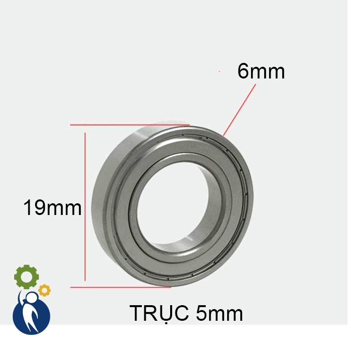 Vòng Bi Trục 5mm 5x19x6mm 635ZZ