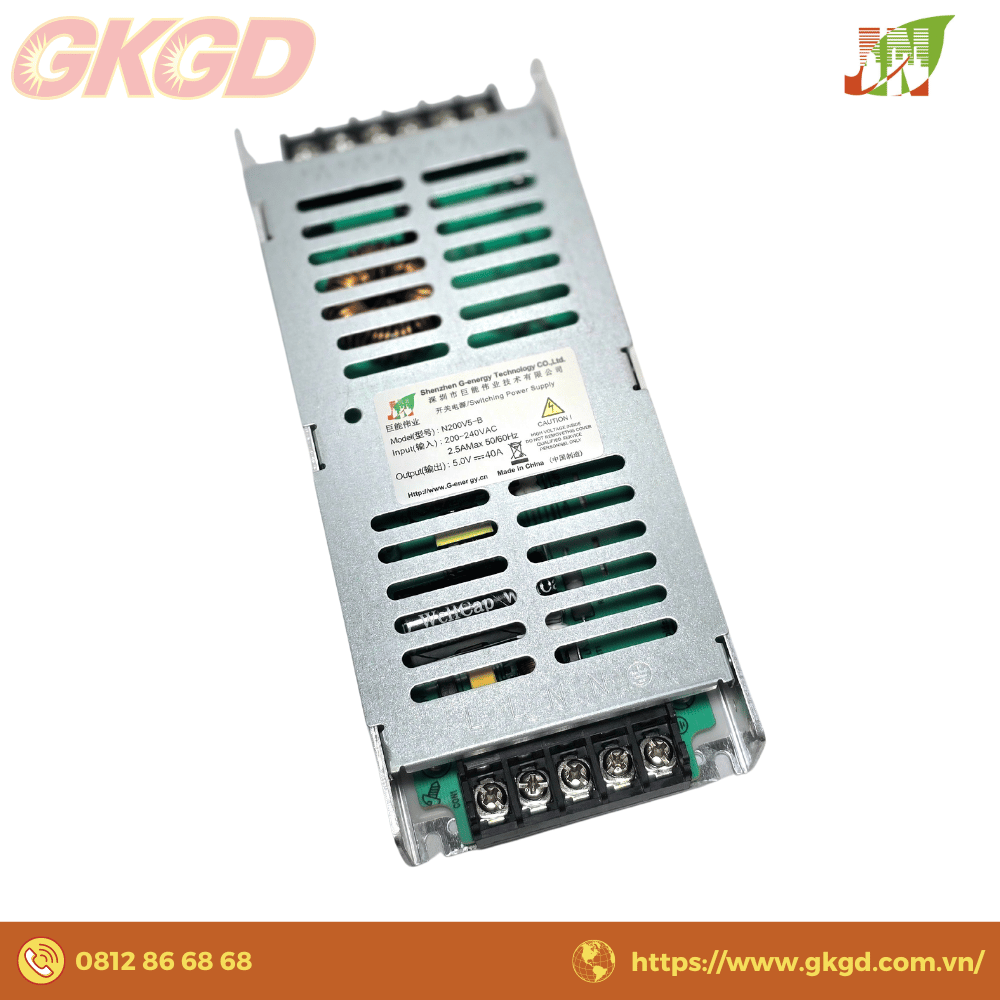 Nguồn 5V40A G-Energy mỏng N200V5-B