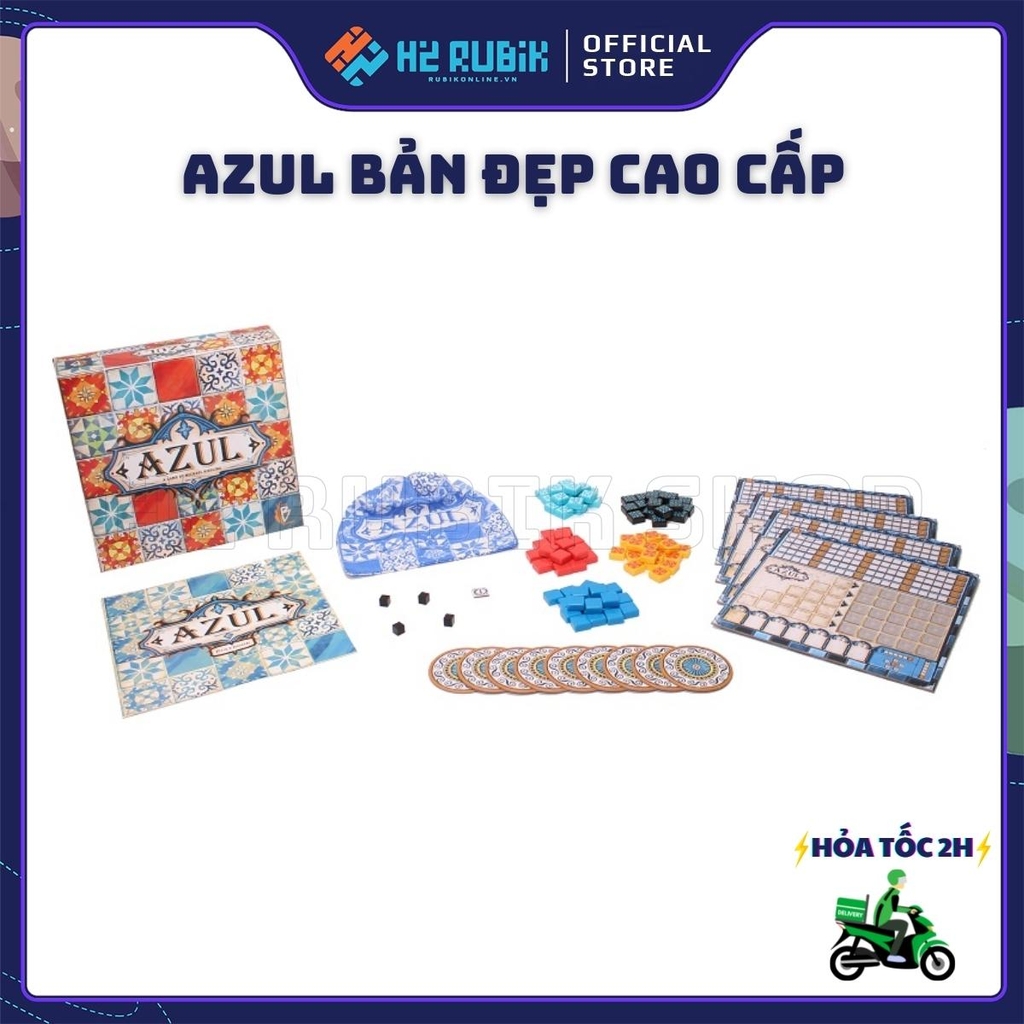 Azul Board Game Chiến Thuật Hộp Cứng Bản Đẹp (Tiếng Anh US)