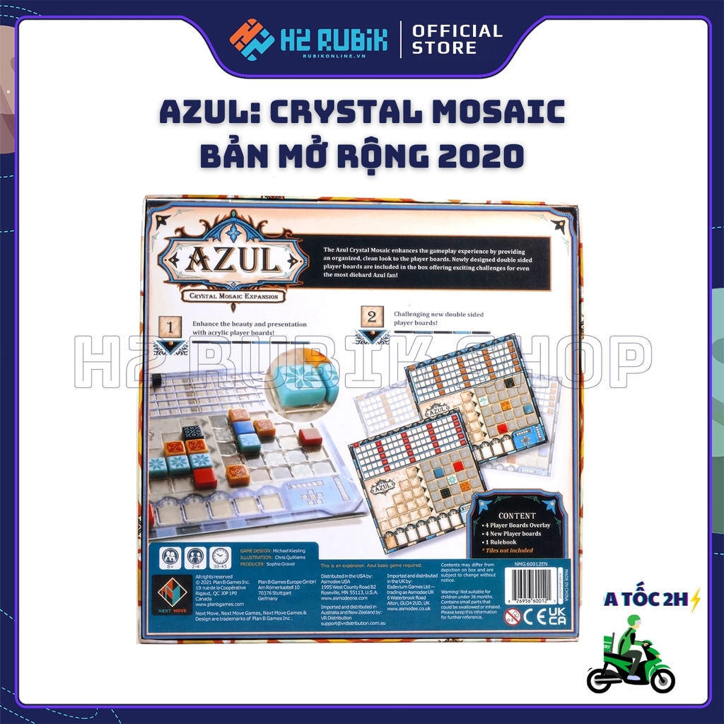 Azul Crystal Mosaic Expansion mở rộng Board game Azul