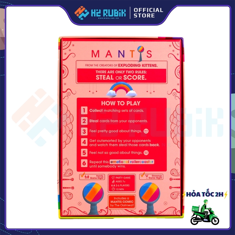 Mantis Board Game Bọ ngựa màu sắc Tiếng Anh US