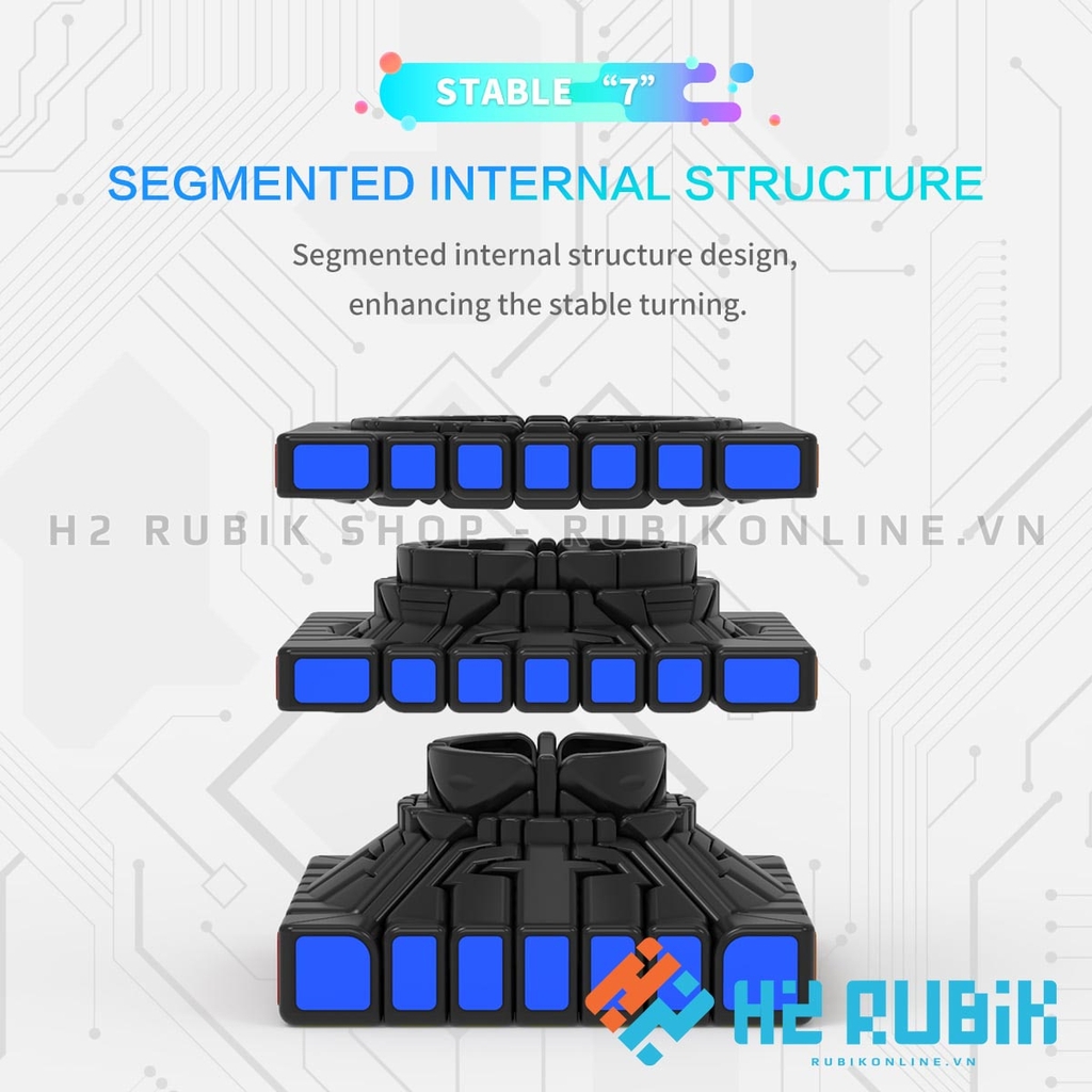 Rubik 7x7 YJ MGC 7x7 - Rubik 7 tầng có nam châm sẵn