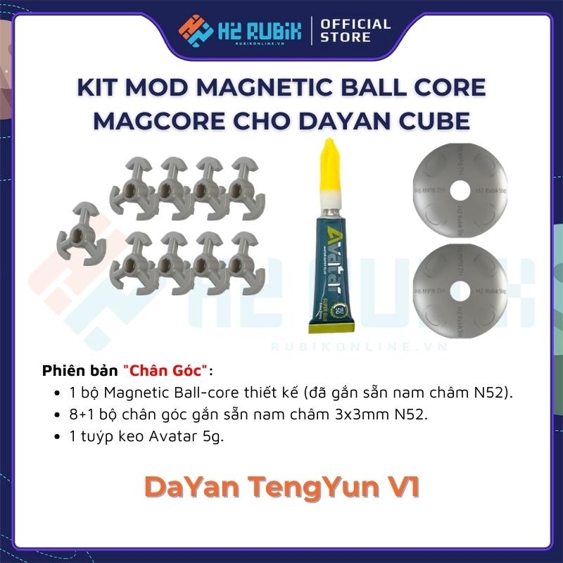 [DaYan] Bộ nam châm Ball-core Magnetic Magcore Kit mod nam châm core cho Rubik 3x3 hãng DaYan