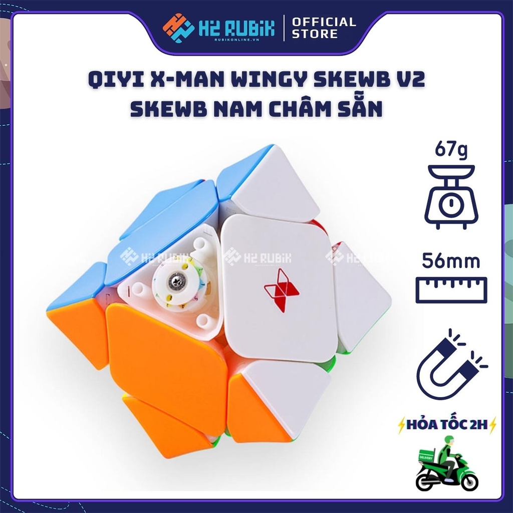 Qiyi Wingy Skewb V2 X-Man Có nam châm sẵn